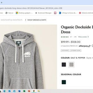 Roots Organic Dockside Long Sleeve Dress